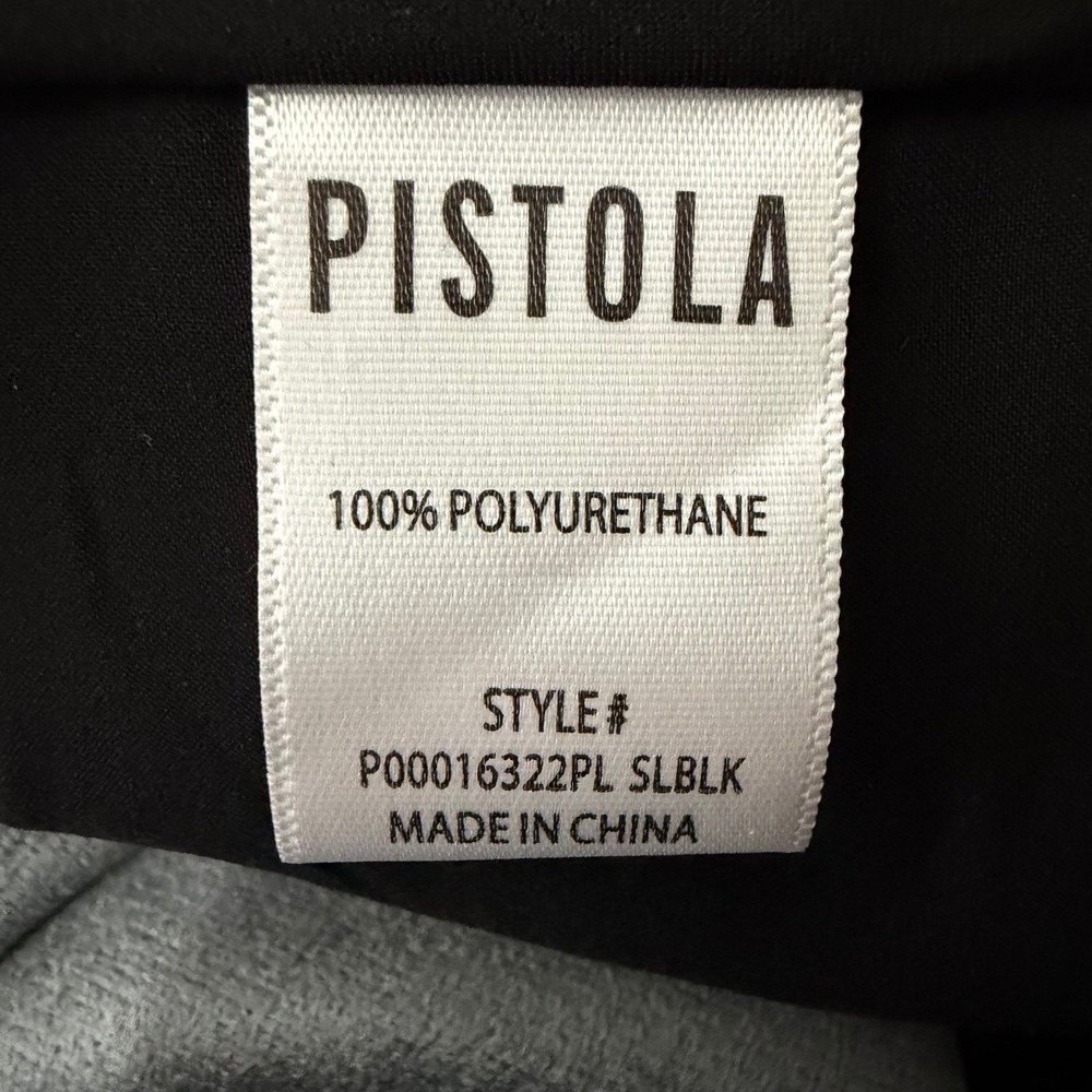 Pistola Lennon High Rise Straight Leg Vegan Leather Pants Black‎ Size 29 NWT - Picture 8 of 9